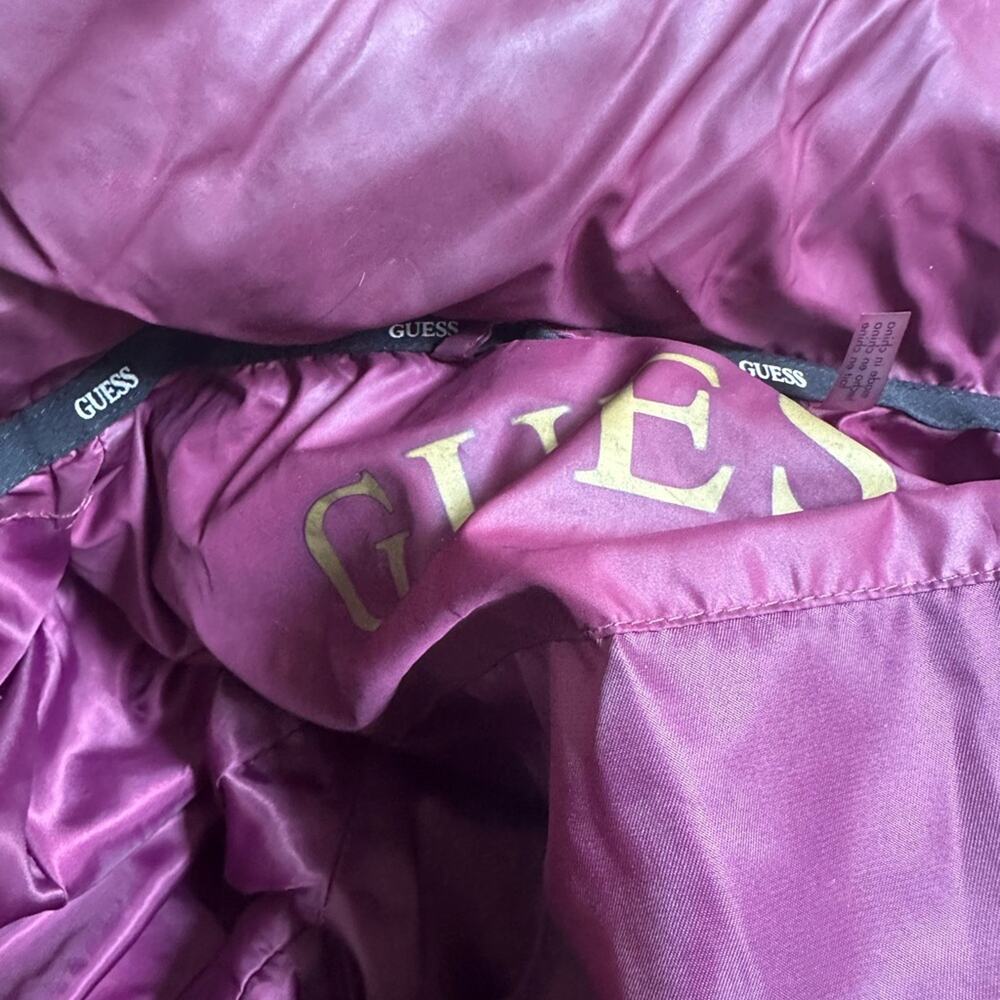 Guess Women's Burgundy Puffer Jacket size M - Picture 13 of 13